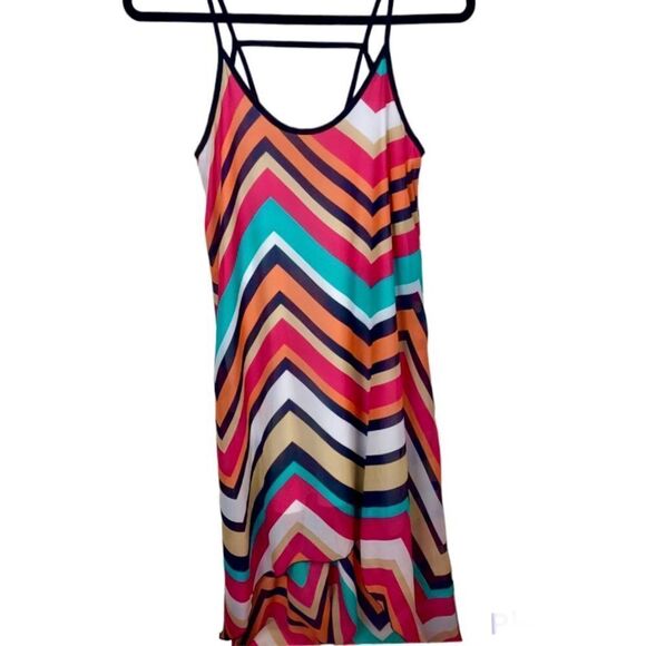 Blue Sla High Low Striped Maxi - Picture 1 of 4